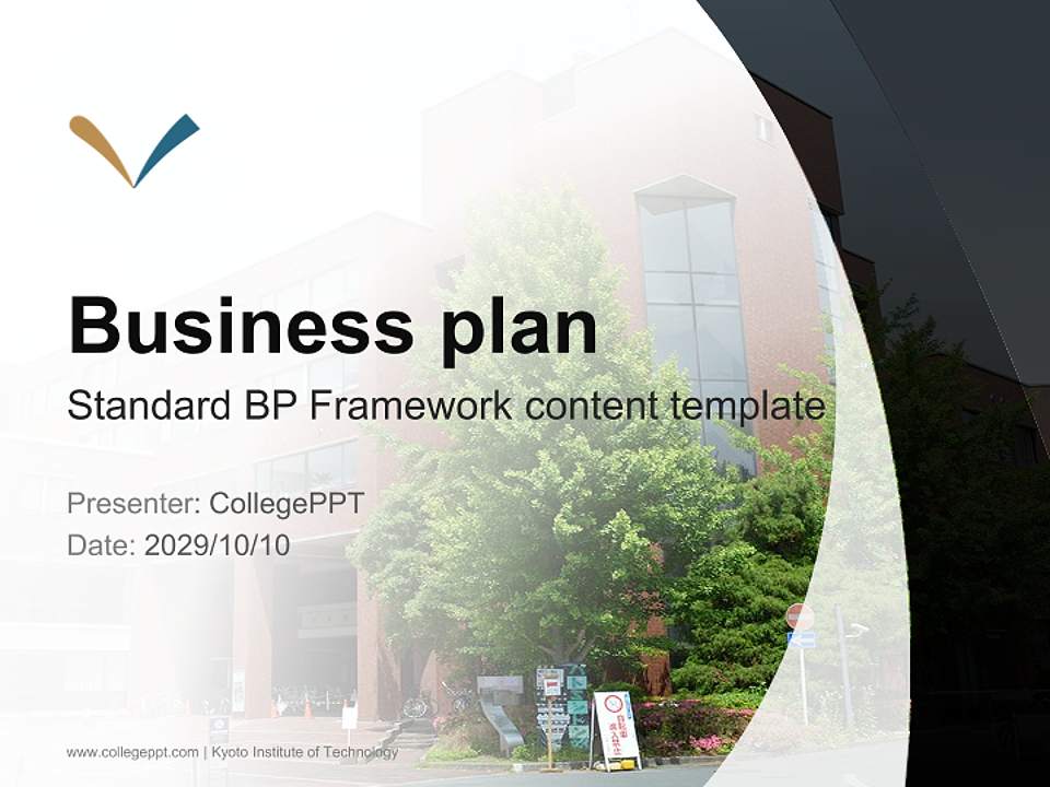 Kyoto Institute of Technology Competition/Entrepreneurship Contest PPT Template4:3 ratio PPT effect preview image9