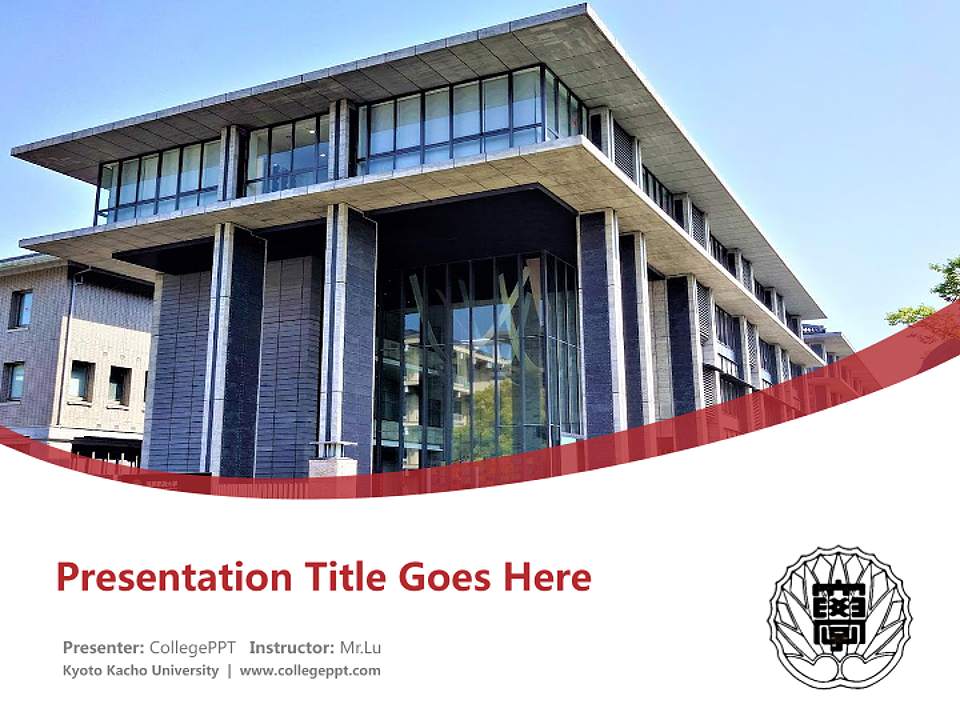 Kyoto Kacho University Course/Courseware Creation PPT Template4:3 ratio PPT effect preview image5