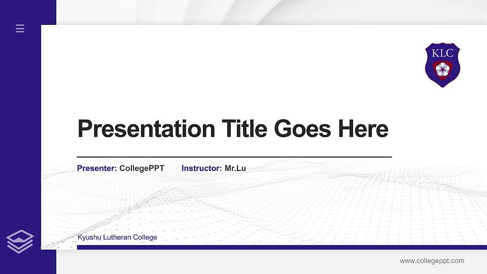 Kyushu Lutheran College Thesis Proposal/Graduation Defense PPT Template16:9 ratio PPT effect preview image