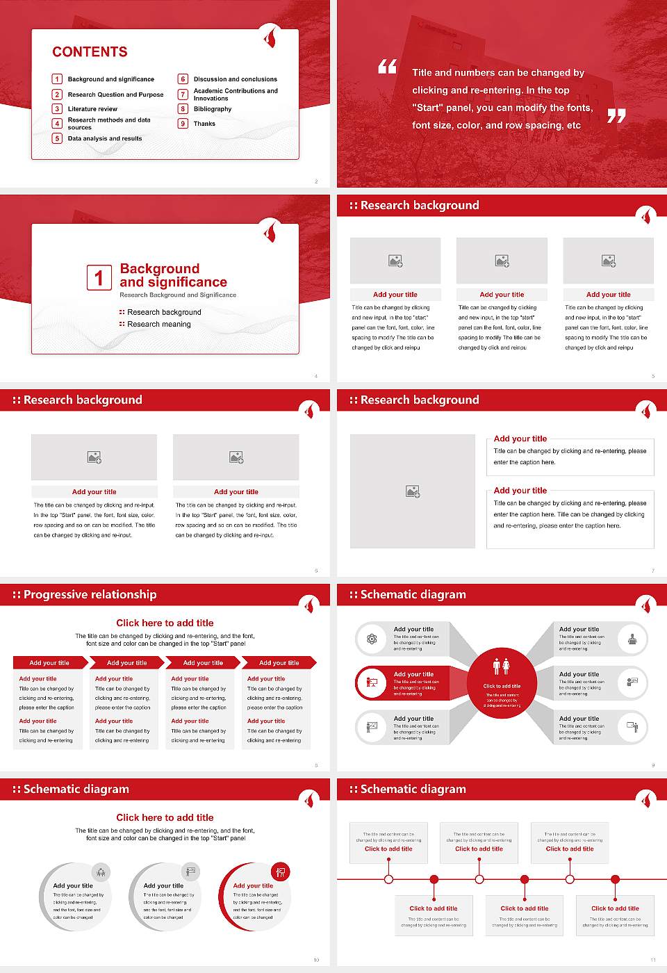 Kumamoto Gakuen University Graduation Thesis Defense PPT Template16:9 ratio PPT effect preview image2