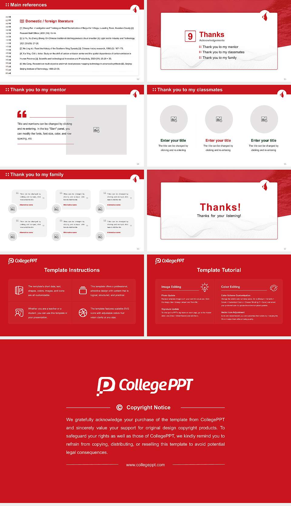Kumamoto Gakuen University Graduation Thesis Defense PPT Template16:9 ratio PPT effect preview image7
