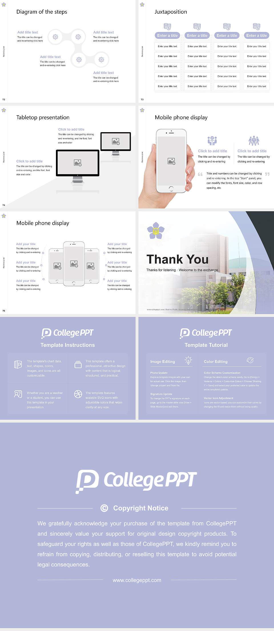 Kushiro Public University of Economics Competition/Entrepreneurship Contest PPT Template4:3 ratio PPT effect preview image9