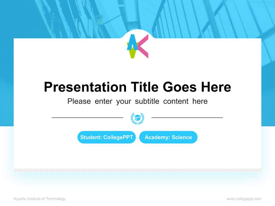 Kyushu Institute of Technology National Scholarship Defense PPT Template4:3 ratio PPT effect preview image4
