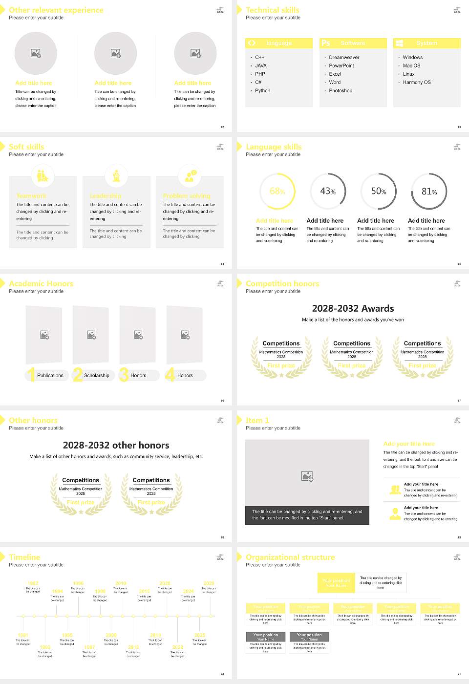 Kyoto Saga University of Arts Resume PPT Template16:9 ratio PPT effect preview image3