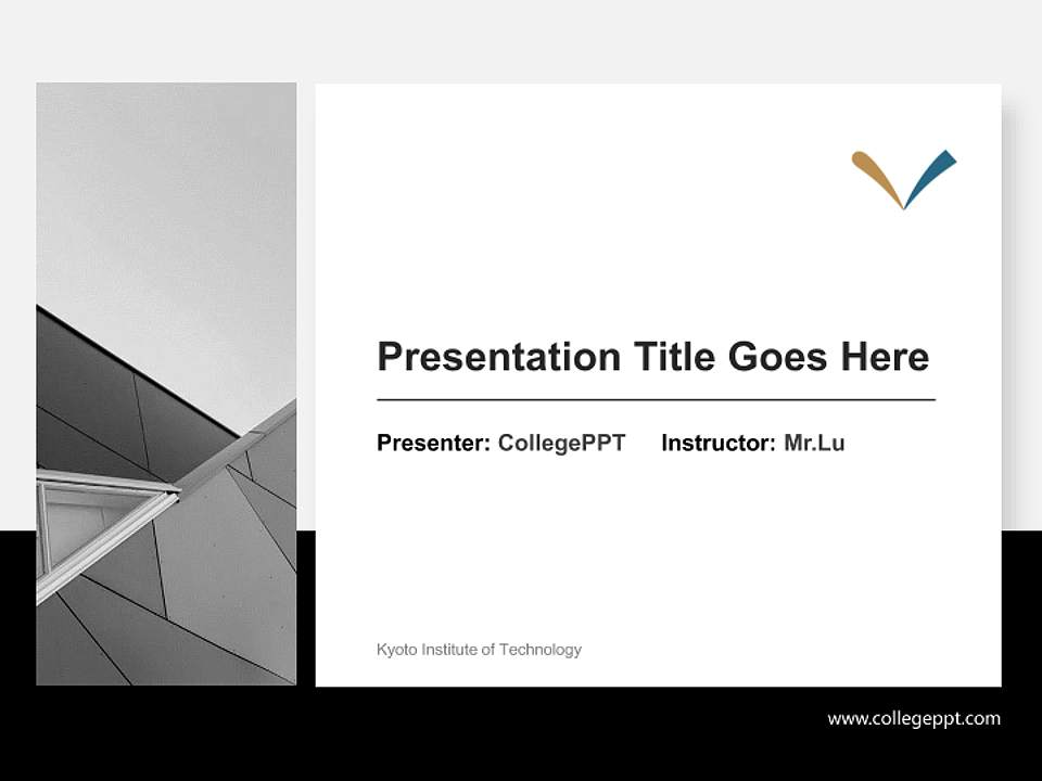 Kyoto Institute of Technology General Purpose PPT Template4:3 ratio PPT effect preview image6