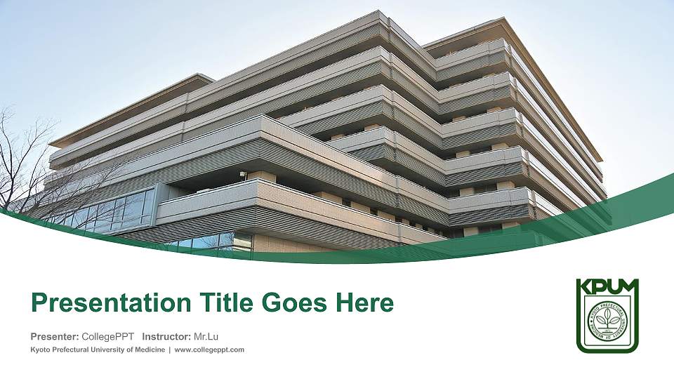 Kyoto Prefectural University of Medicine Course/Courseware Creation PPT Template16:9 ratio PPT effect preview image