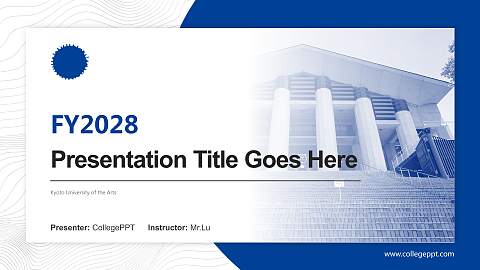 Kyoto University of the Arts Academic Presentation/Research Findings Report PPT Template