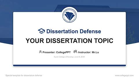 Kyoto College of Nursing Graduation Thesis Defense PPT Template