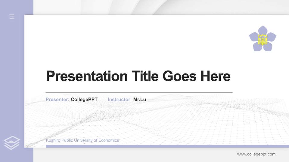 Kushiro Public University of Economics Thesis Proposal/Graduation Defense PPT Template16:9 ratio PPT effect preview image