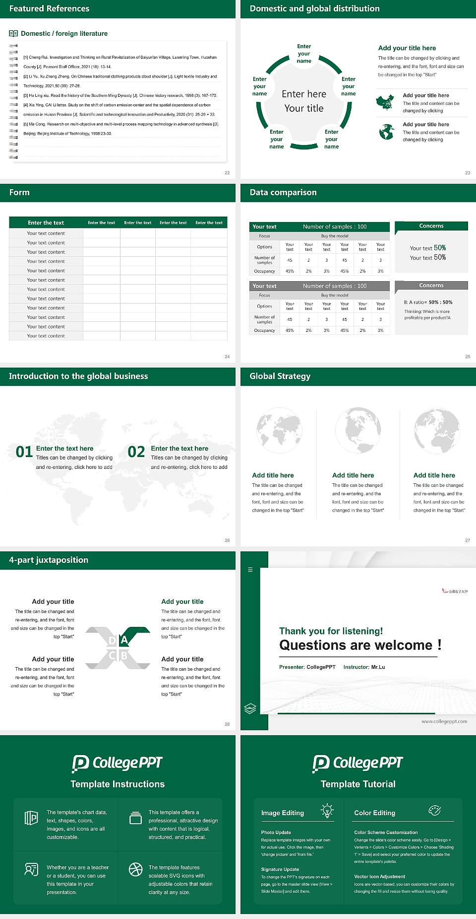 Kyoto Women’s University Thesis Proposal/Graduation Defense PPT Template4:3 ratio PPT effect preview image4