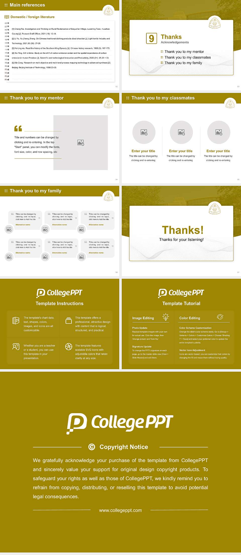 Kyoto Notre Dame University Graduation Thesis Defense PPT Template4:3 ratio PPT effect preview image7