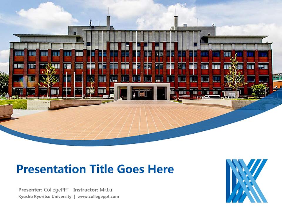Kyushu Kyoritsu University Course/Courseware Creation PPT Template4:3 ratio PPT effect preview image5