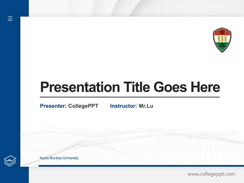 Kyoto Bunkyo University Thesis Proposal/Graduation Defense PPT Template4:3 ratio PPT effect preview image5