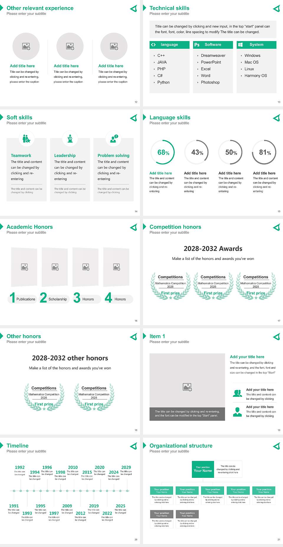 Kyorin University Resume PPT Template4:3 ratio PPT effect preview image3
