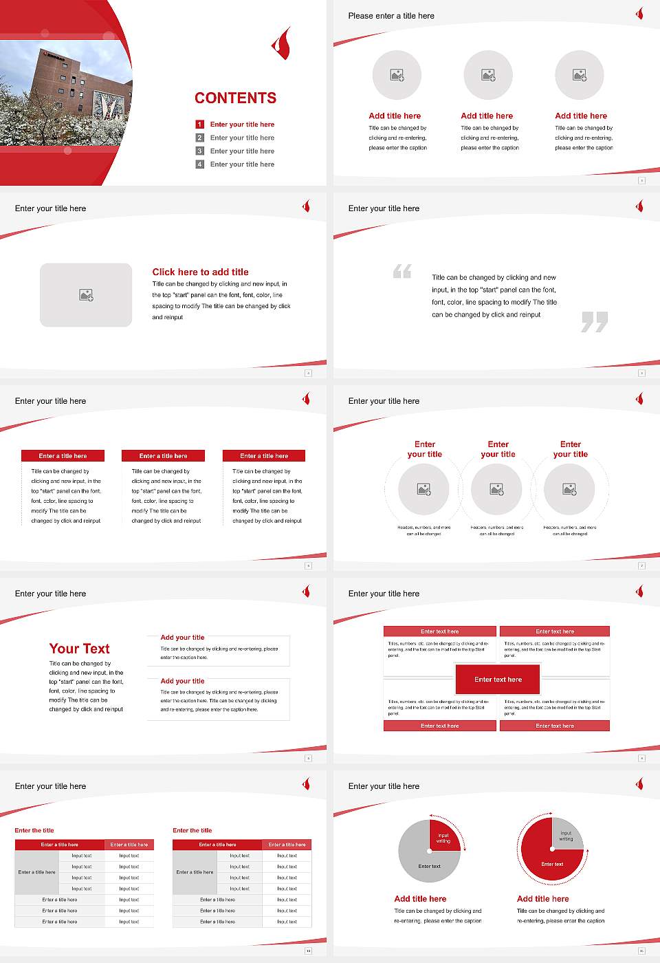 Kumamoto Gakuen University Course/Courseware Creation PPT Template16:9 ratio PPT effect preview image2