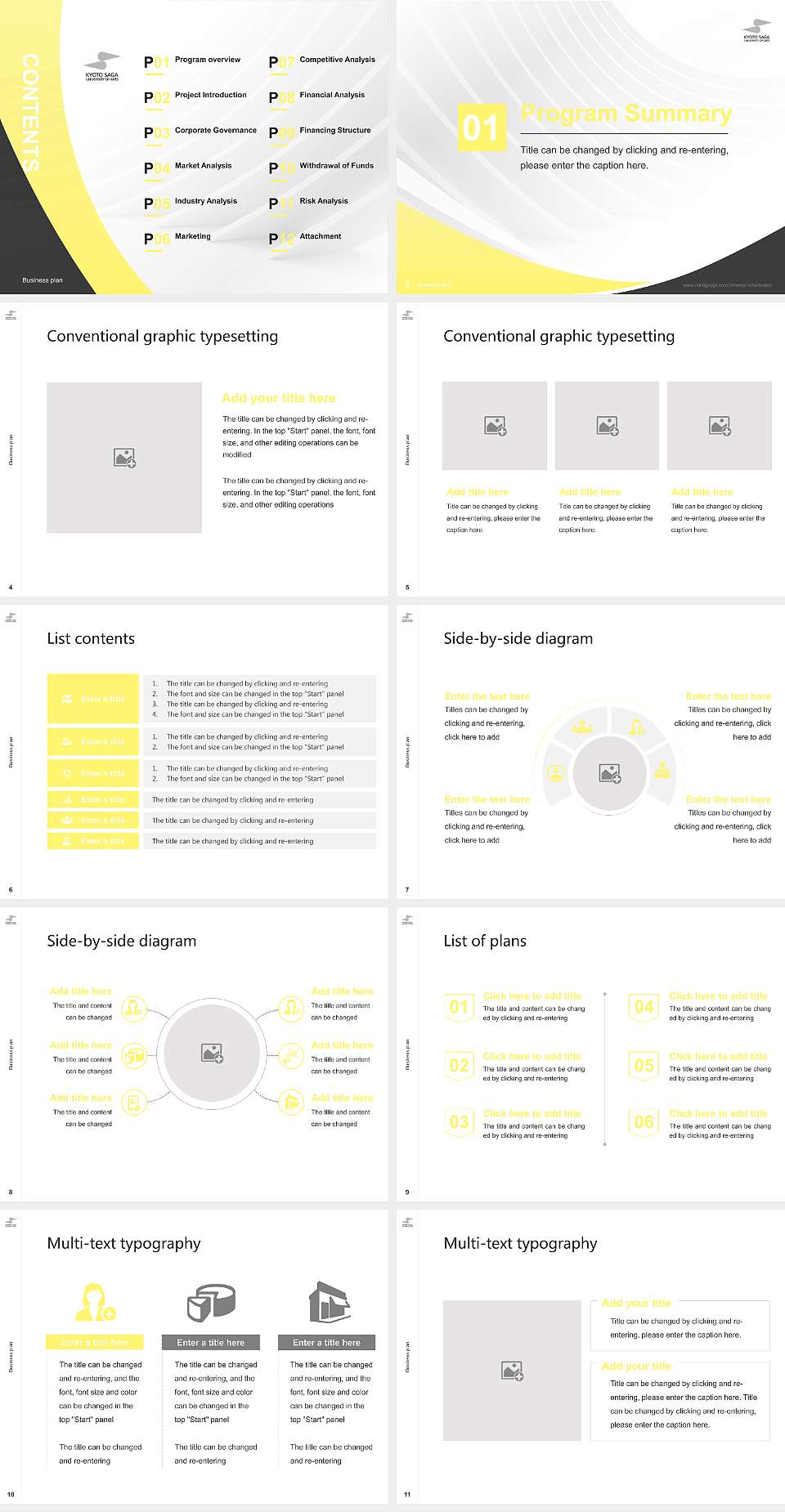 Kyoto Saga University of Arts Competition/Entrepreneurship Contest PPT Template4:3 ratio PPT effect preview image2