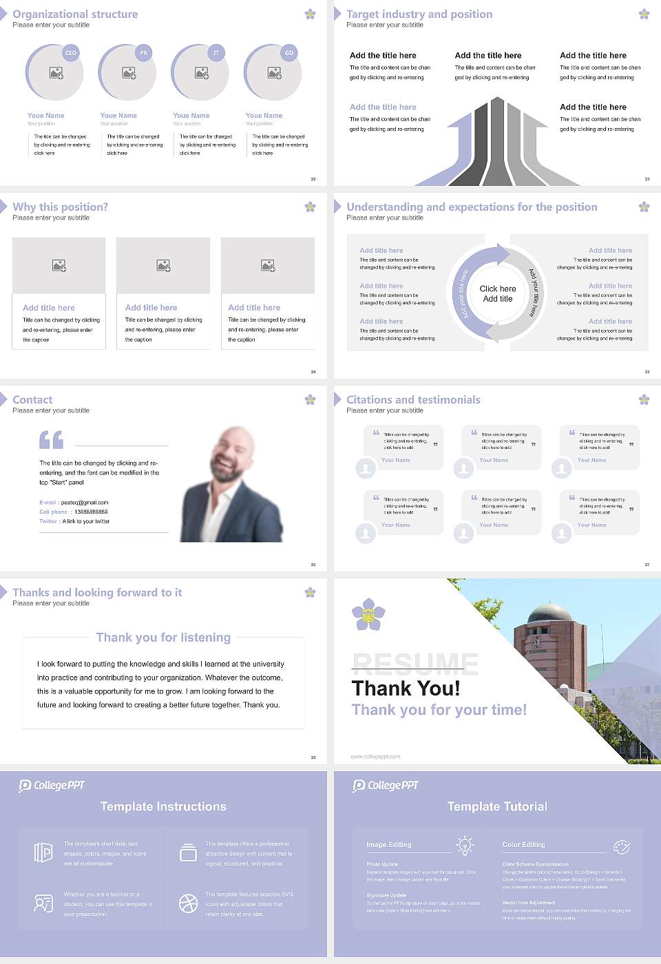 Kushiro Public University of Economics Resume PPT Template16:9 ratio PPT effect preview image4
