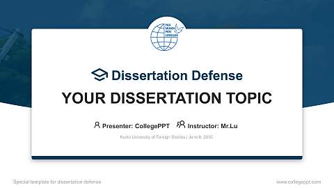 Kyoto University of Foreign Studies Graduation Thesis Defense PPT Template