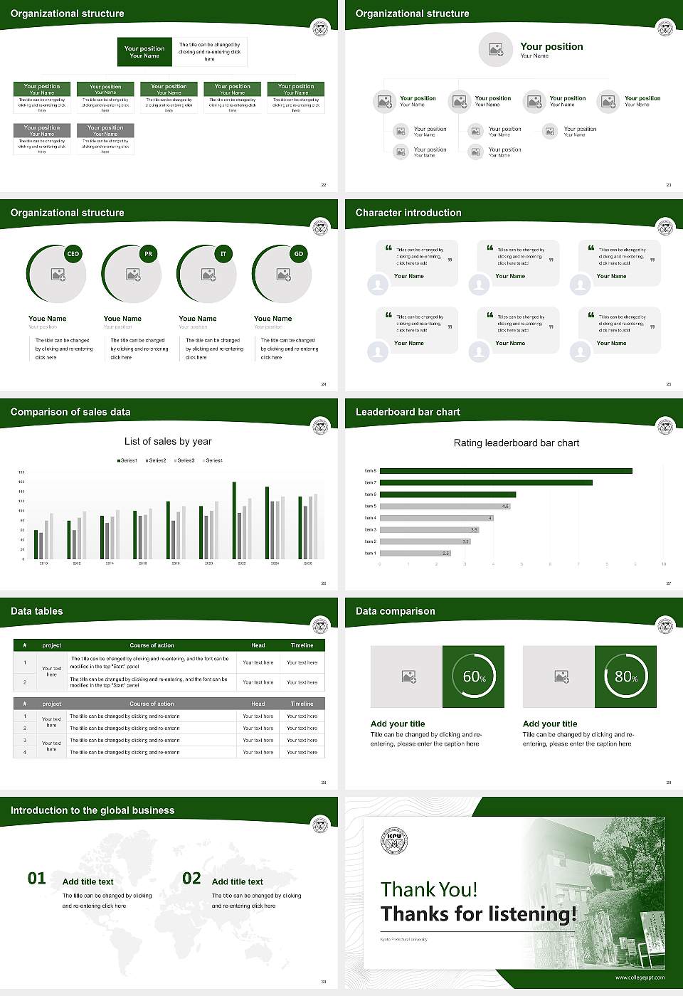Kyoto Prefectural University Academic Presentation/Research Findings Report PPT Template16:9 ratio PPT effect preview image4