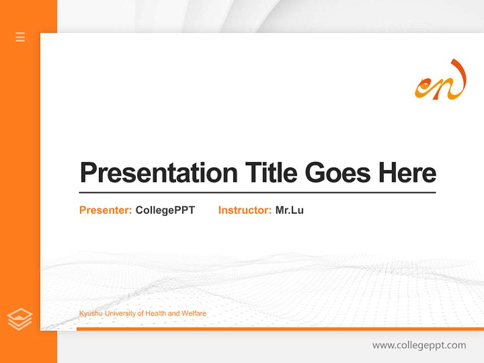 Kyushu University of Health and Welfare Thesis Proposal/Graduation Defense PPT Template4:3 ratio PPT effect preview image5
