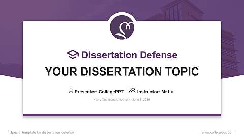 Kyoto Tachibana University Graduation Thesis Defense PPT Template