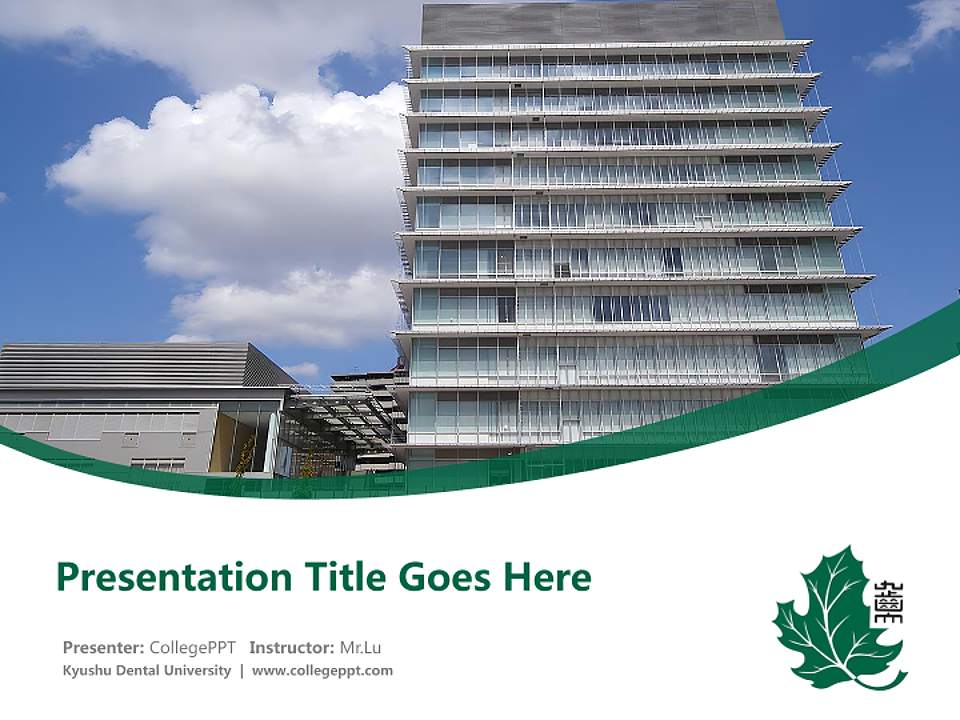 Kyushu Dental University Course/Courseware Creation PPT Template4:3 ratio PPT effect preview image5