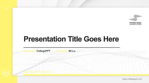 Kyoto Saga University of Arts Thesis Proposal/Graduation Defense PPT Template