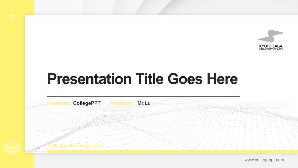 Kyoto Saga University of Arts Thesis Proposal/Graduation Defense PPT Template16:9 ratio PPT effect preview image