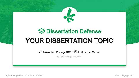 Kyoei University Graduation Thesis Defense PPT Template