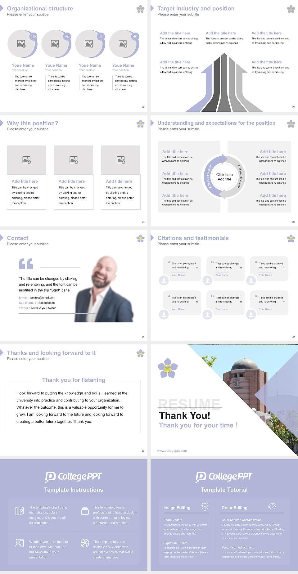 Kushiro Public University of Economics Resume PPT Template4:3 ratio PPT effect preview image4