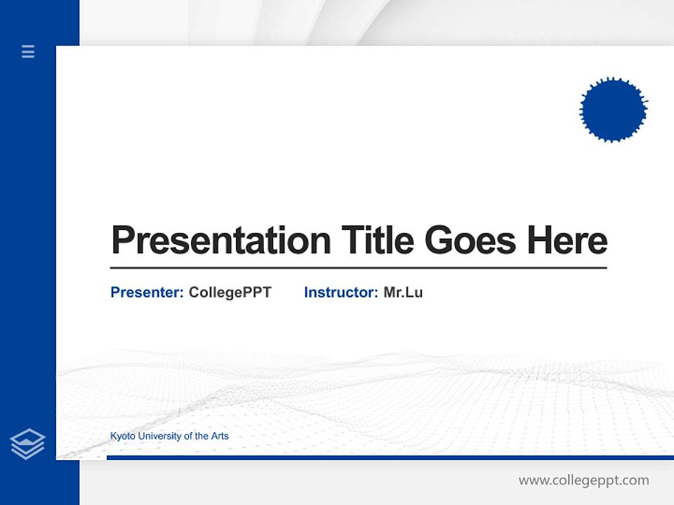 Kyoto University of the Arts Thesis Proposal/Graduation Defense PPT Template4:3 ratio PPT effect preview image5
