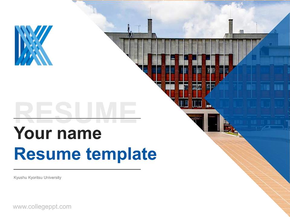 Kyushu Kyoritsu University Resume PPT Template4:3 ratio PPT effect preview image5