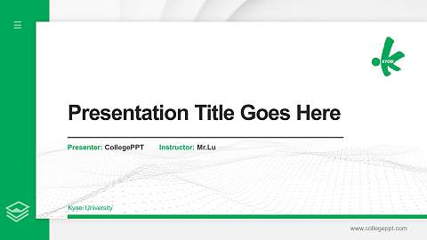 Kyoei University Thesis Proposal/Graduation Defense PPT Template