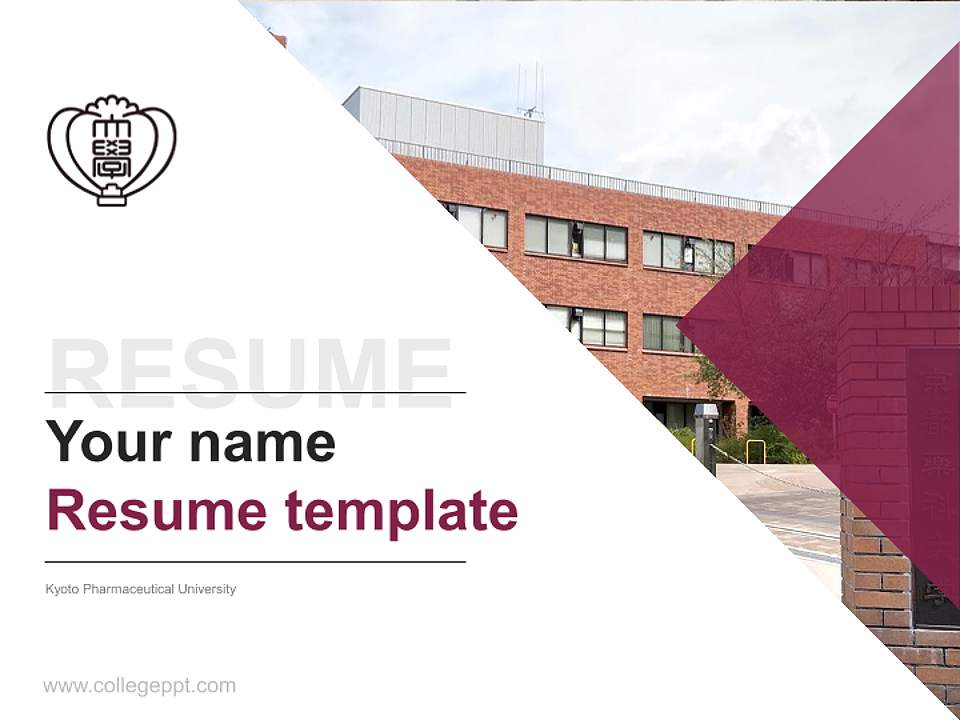 Kyoto  Pharmaceutical  University Resume PPT Template4:3 ratio PPT effect preview image5