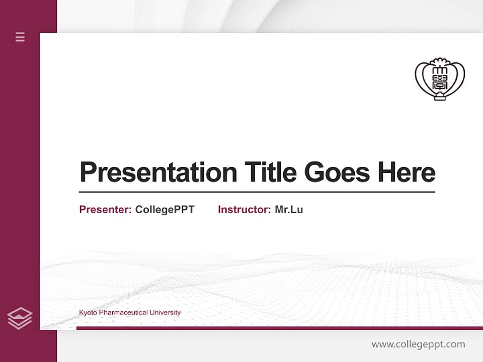 Kyoto  Pharmaceutical  University Thesis Proposal/Graduation Defense PPT Template4:3 ratio PPT effect preview image5