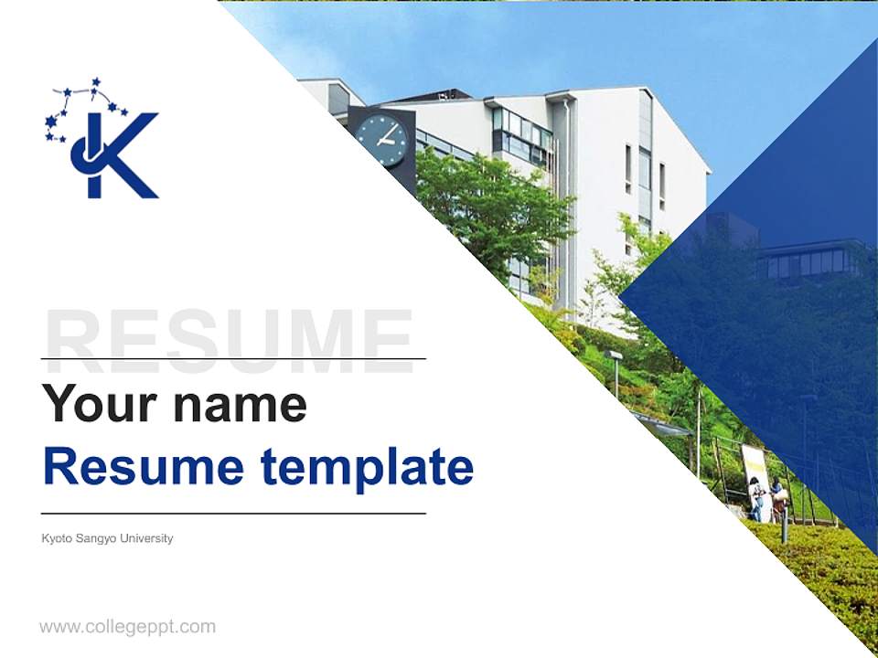 Kyoto Sangyo University Resume PPT Template4:3 ratio PPT effect preview image5