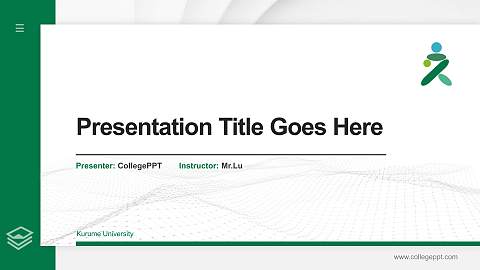 Kurume University Thesis Proposal/Graduation Defense PPT Template