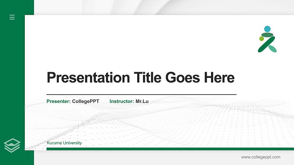 Kurume University Thesis Proposal/Graduation Defense PPT Template16:9 ratio PPT effect preview image