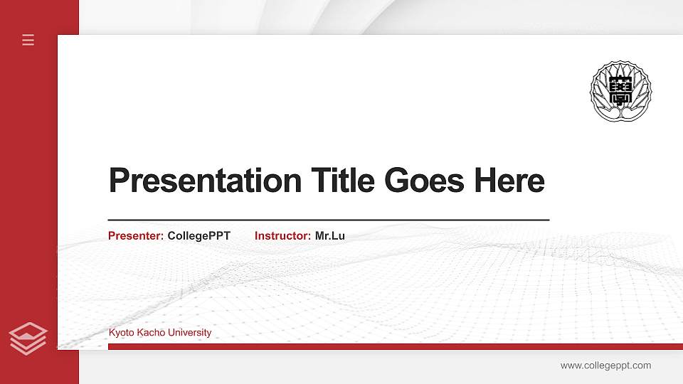 Kyoto Kacho University Thesis Proposal/Graduation Defense PPT Template16:9 ratio PPT effect preview image1