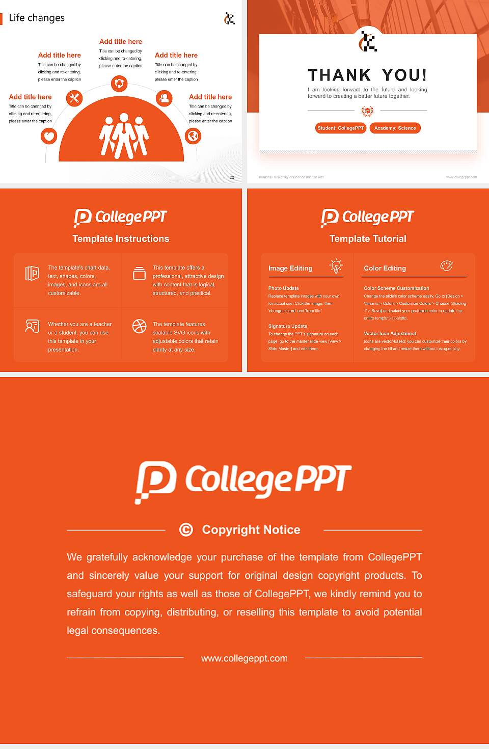 Kurashiki University of Science and the Arts National Scholarship Defense PPT Template4:3 ratio PPT effect preview image4