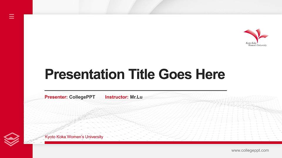 Kyoto Koka Women’s University Thesis Proposal/Graduation Defense PPT Template16:9 ratio PPT effect preview image1