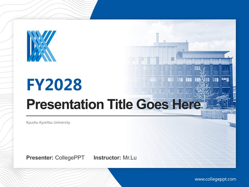 Kyushu Kyoritsu University Academic Presentation/Research Findings Report PPT Template4:3 ratio PPT effect preview image5