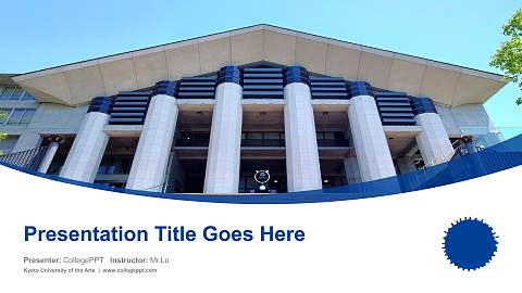 Kyoto University of the Arts Course/Courseware Creation PPT Template