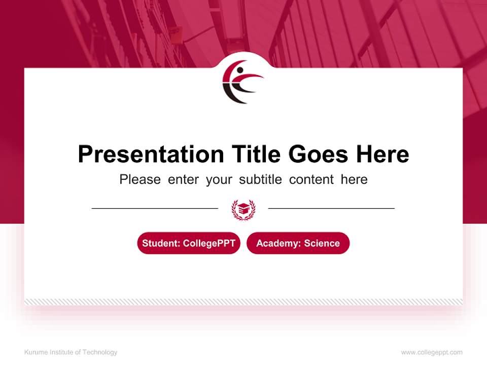 Kurume Institute of Technology National Scholarship Defense PPT Template4:3 ratio PPT effect preview image4