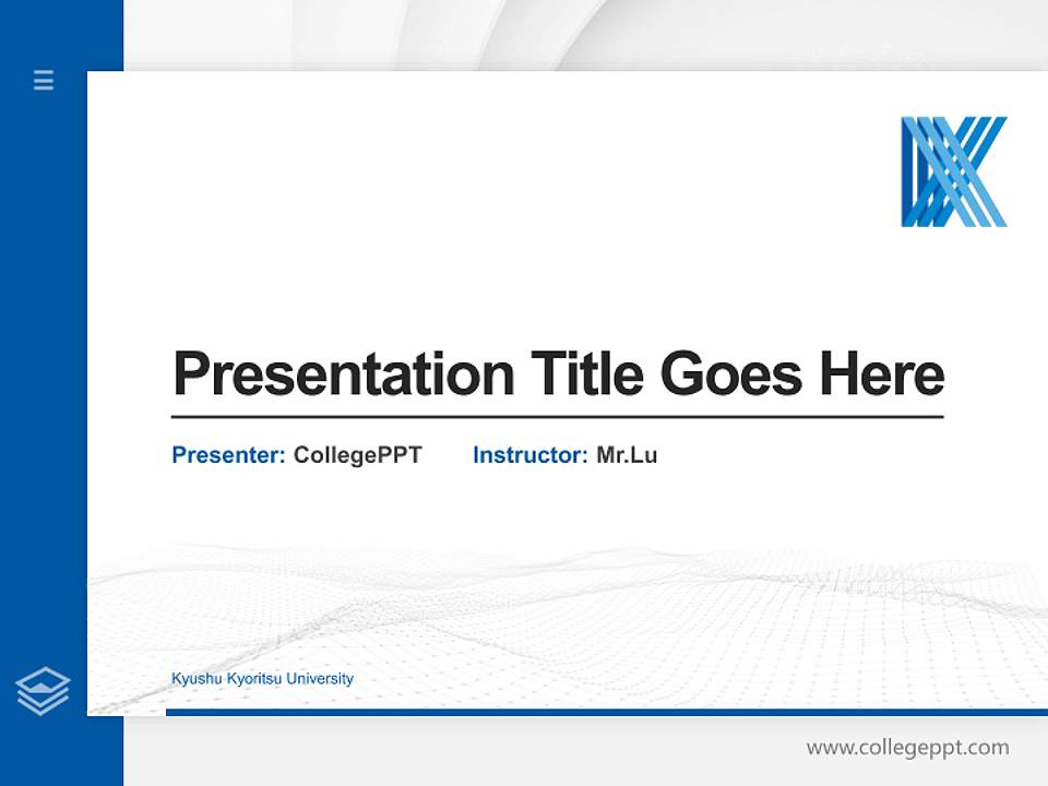 Kyushu Kyoritsu University Thesis Proposal/Graduation Defense PPT Template4:3 ratio PPT effect preview image5