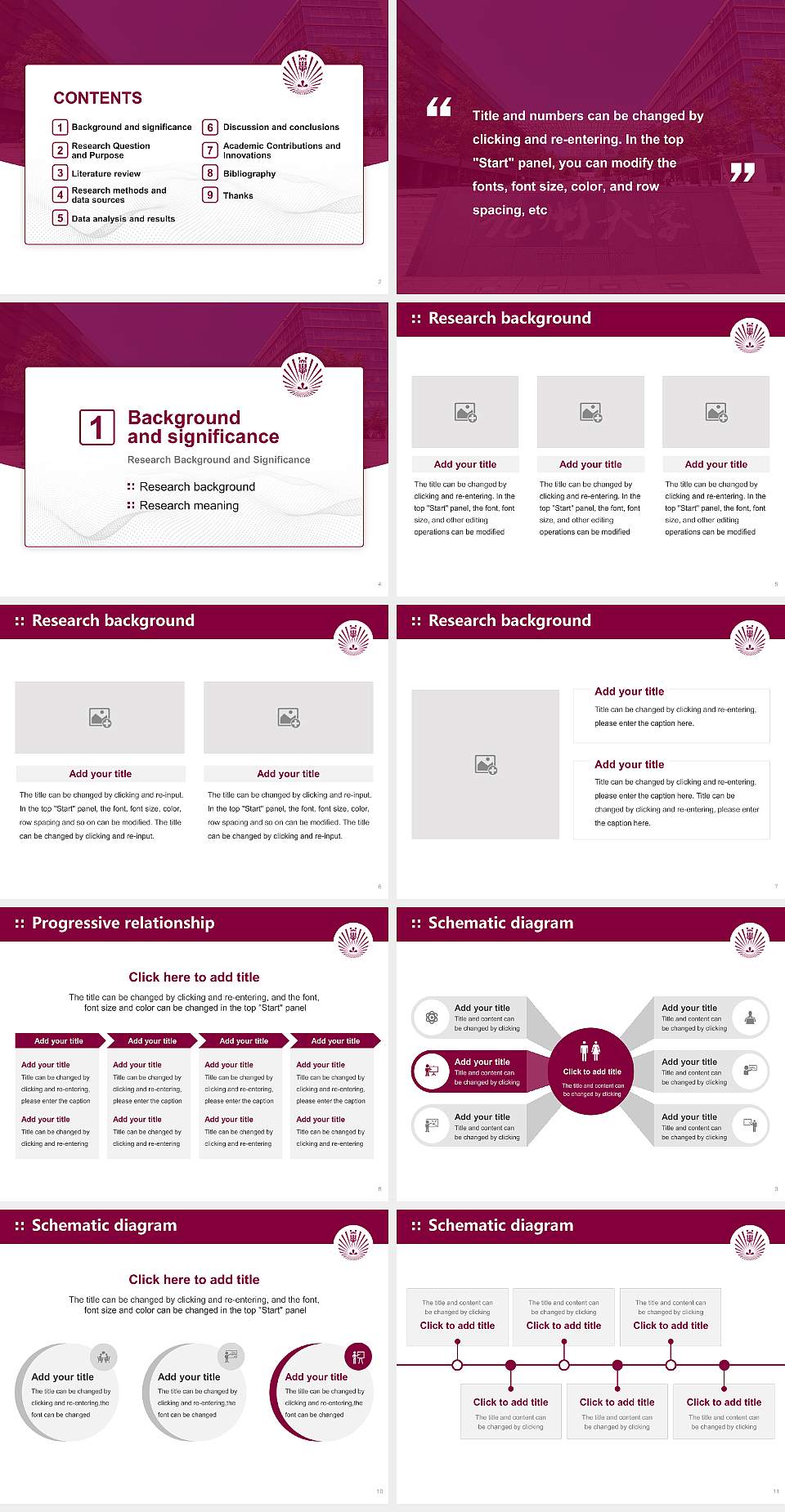 Kyushu University Graduation Thesis Defense PPT Template4:3 ratio PPT effect preview image2
