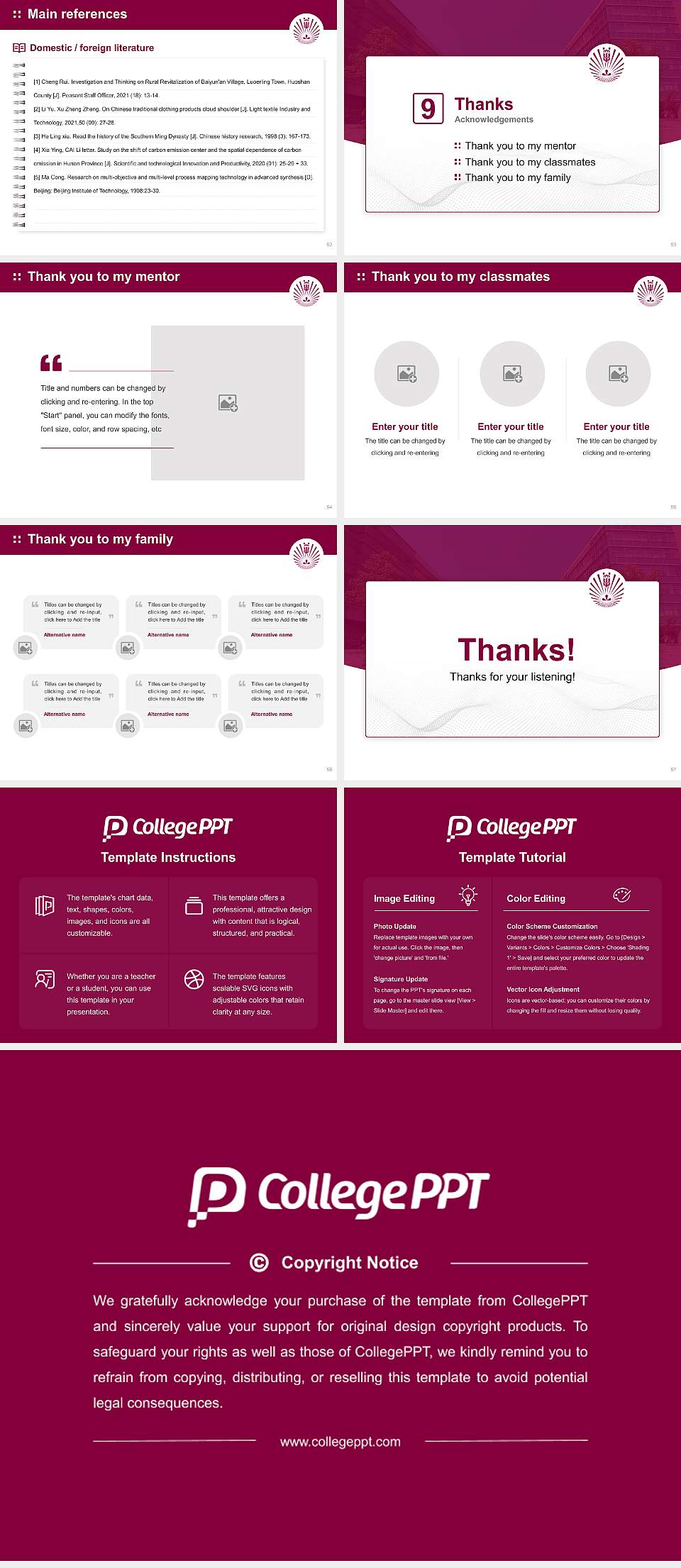 Kyushu University Graduation Thesis Defense PPT Template4:3 ratio PPT effect preview image7