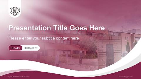 Kyoto  Pharmaceutical  University Lecture Sharing and Networking Event PPT Template