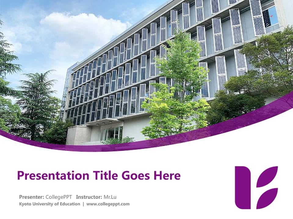 Kyoto University of Education Course/Courseware Creation PPT Template4:3 ratio PPT effect preview image5