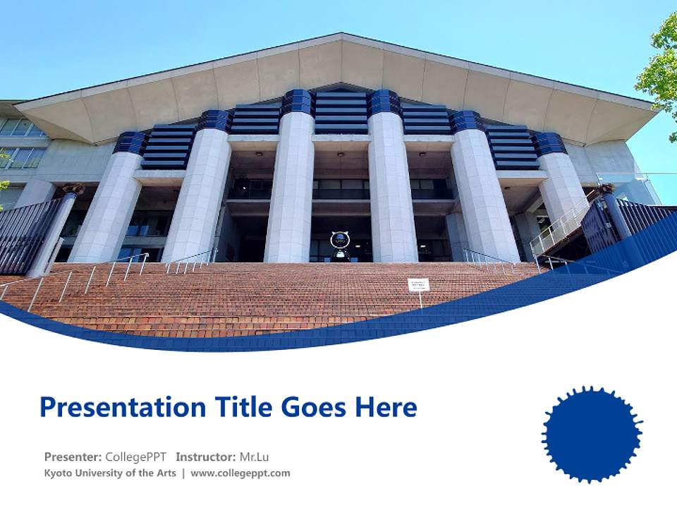 Kyoto University of the Arts Course/Courseware Creation PPT Template4:3 ratio PPT effect preview image5